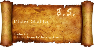 Blaho Stella névjegykártya