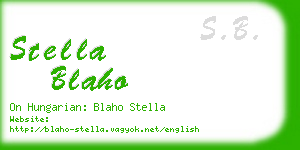 stella blaho business card